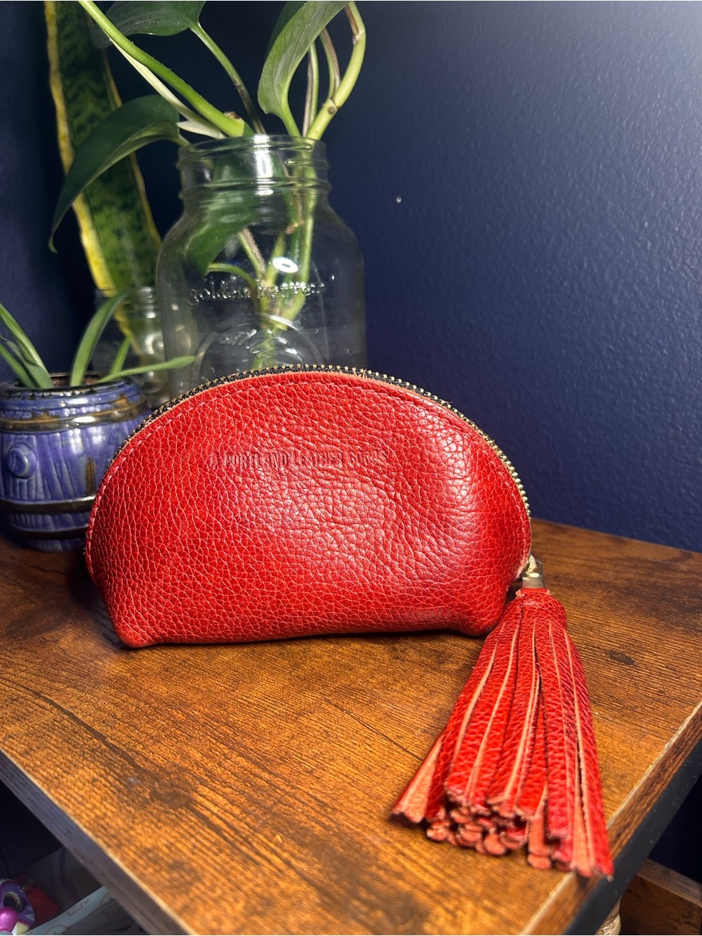 Portland Leather Taco Tassel Chili Red